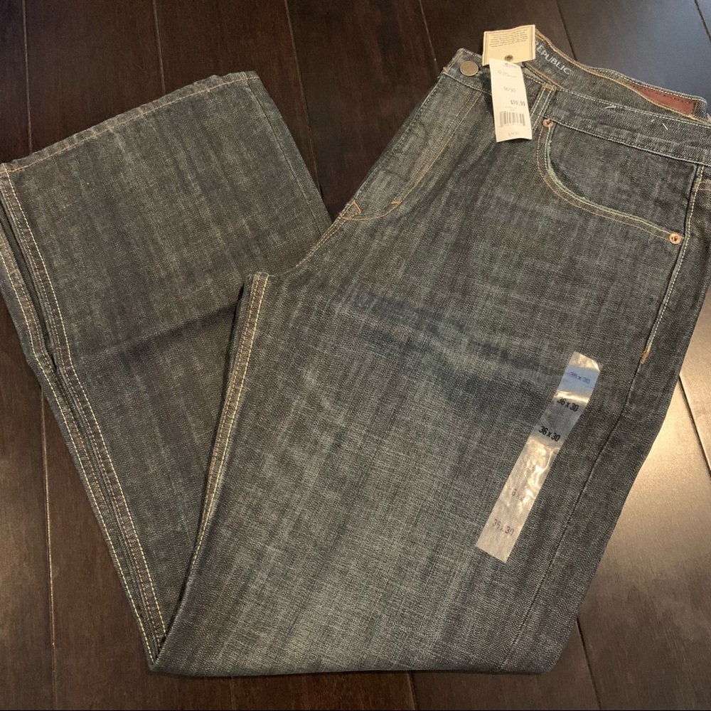 Banana Republic Men's Bootcut Jeans - Dark Blue